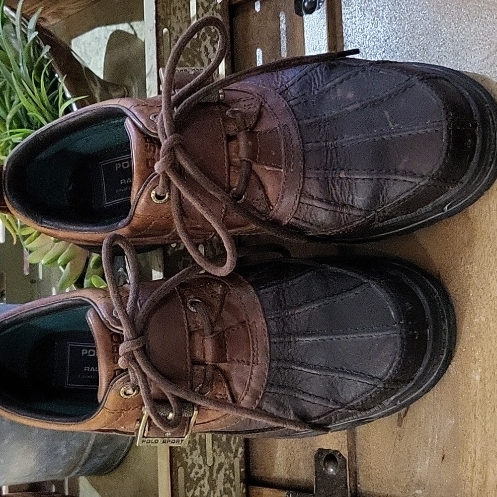 Polo Sport by Ralph Lauren Men's Dover All Leather Boots LOW Size 7.5